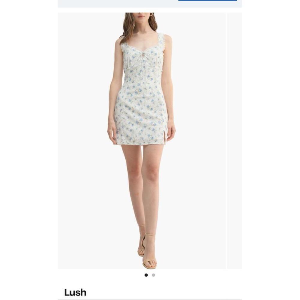 Lush Eyelet Lace Floral Minidress